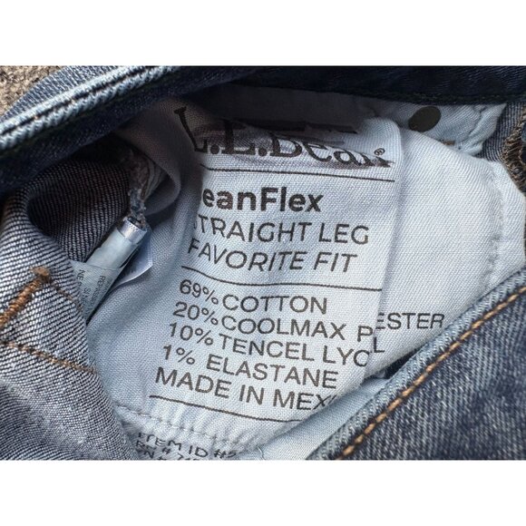 L.L. Bean Womens Straight Leg Favorite Fit JeanFlex Denim Jeans Size 6 Reg - Picture 4 of 10